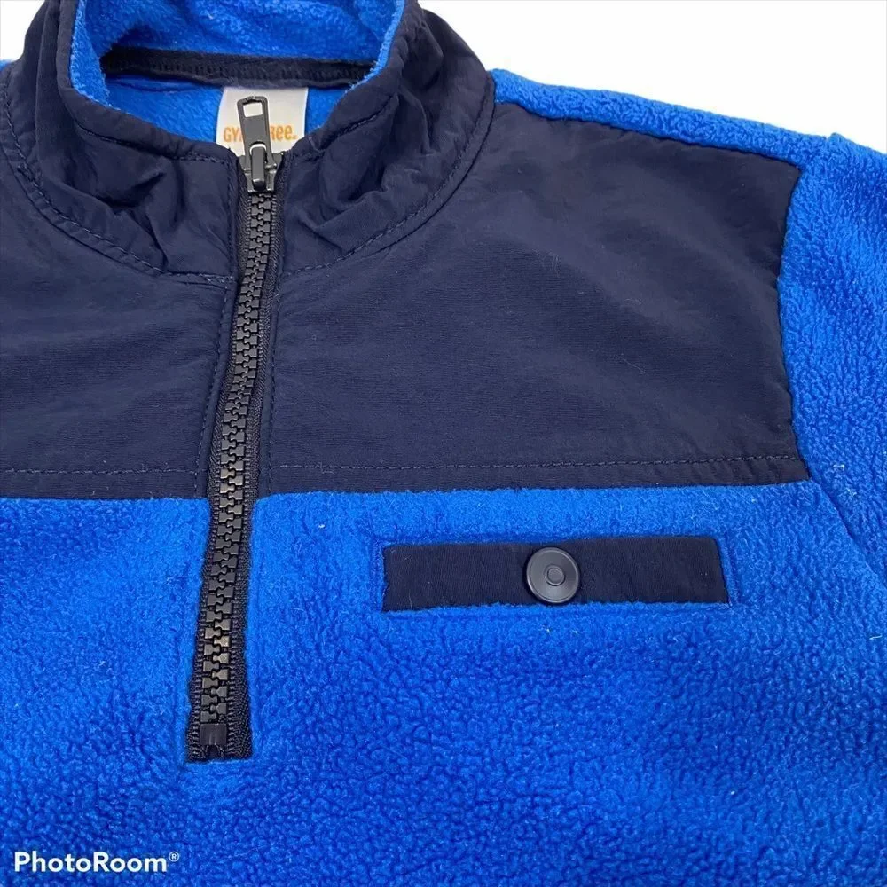 Boys‎ Gymboree Blue 1/4 Zip Fleece Jacket Small